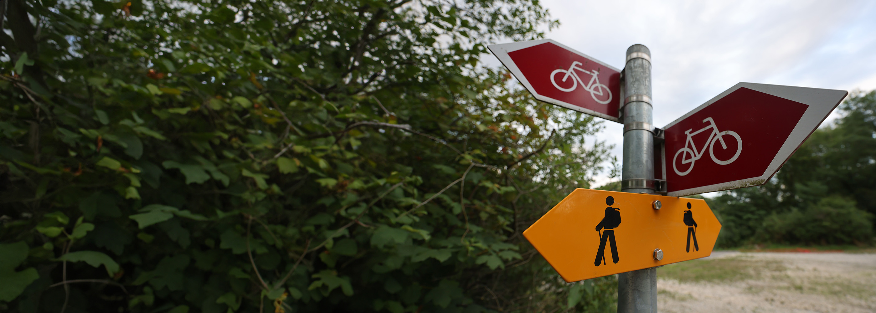 Wegweiser Rad und Wandern