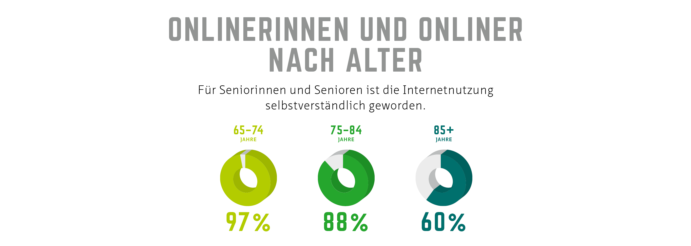 Online-Nutzung von Personen ab 65 Jahren nach Alter